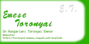 emese toronyai business card